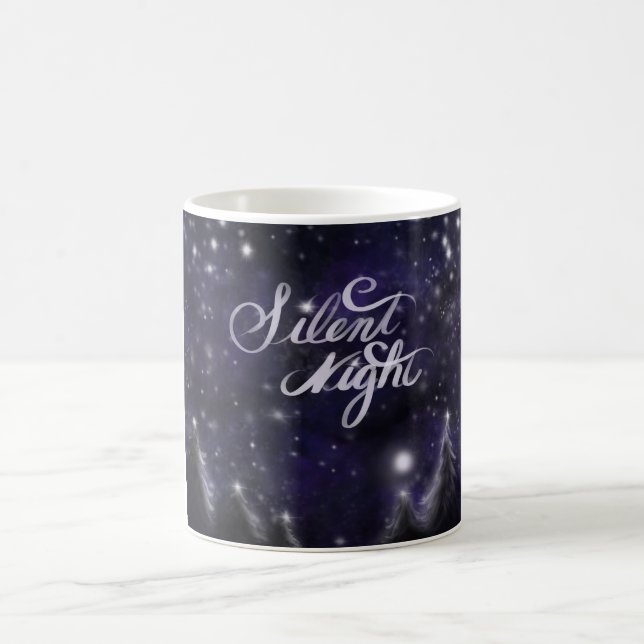 Stille Nacht - romantische Schneeszene Kaffeetasse (Mittel)