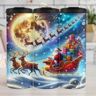 Stille Nacht, Santas Flug Thermosbecher