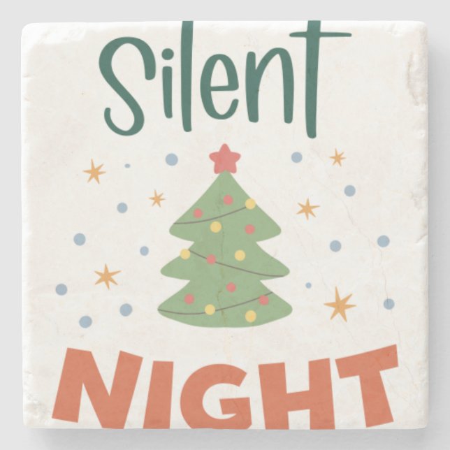 Stille Nacht Steinuntersetzer (Vorderseite)