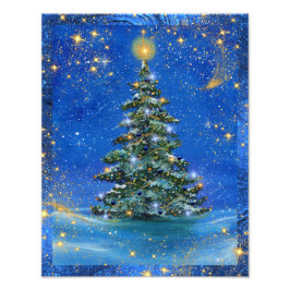 Stille Nacht Weihnachtsbaum von Renee Lavoie Fotodruck