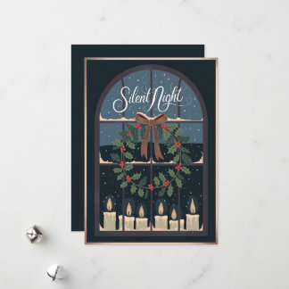Stille Nacht Weihnachtsgrußkarte Feiertagskarte