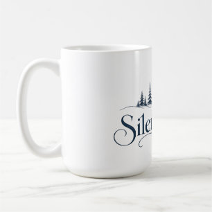 Stille Nacht Weihnachtsmond und Tannenbäume Tasse
