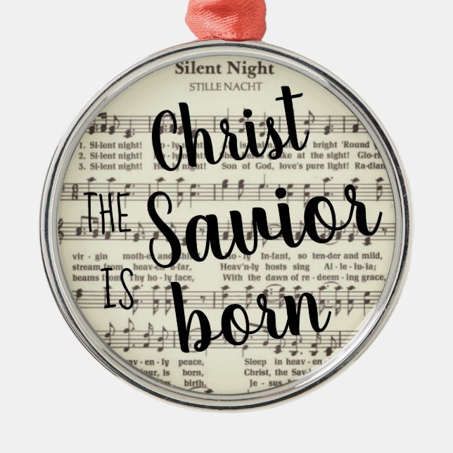 Stille nächtliche Metal-Ornament Ornament Aus Metall (Vorne)