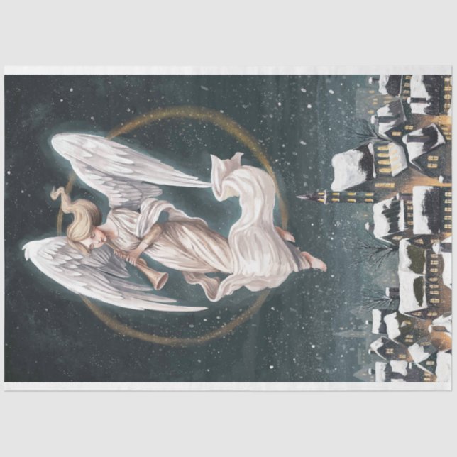 Stille nächtliches Zinnpapier Seidenpapier (Vorderseite)