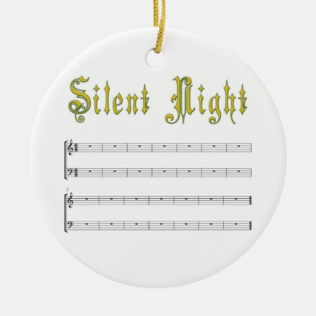 Stille nächtweiße Verzierung Keramik Ornament (Vorne)