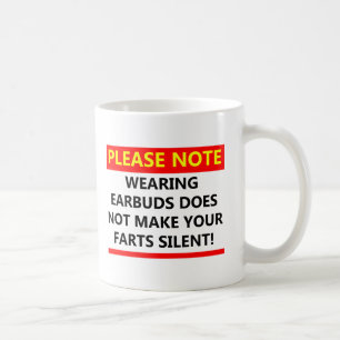 Stille Ohrhörer Lustiger Becher Tasse