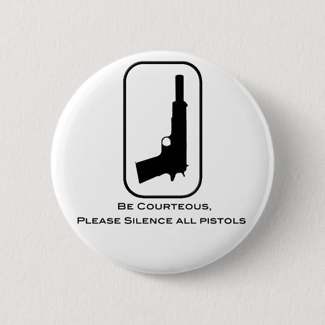 Stille Pistole Button (Vorderseite)