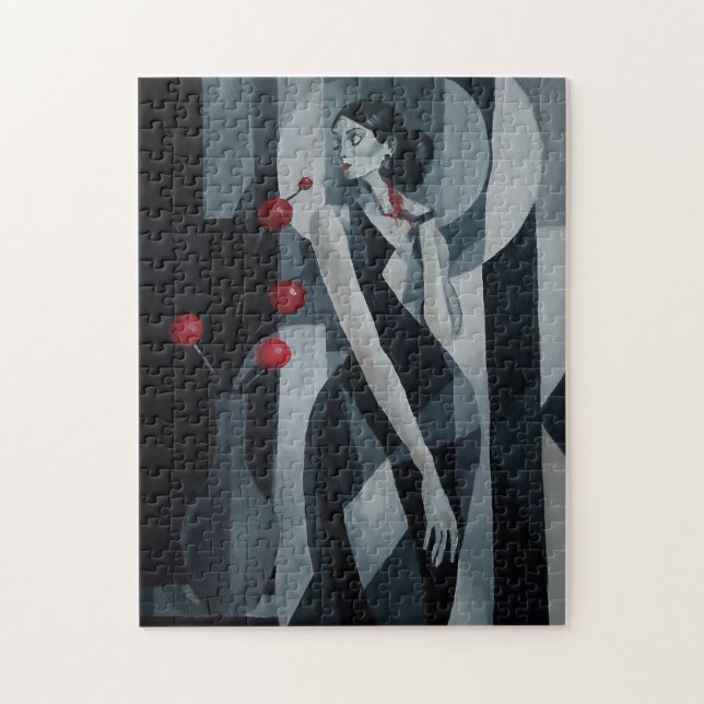 Stille Pulse Art Deco Frau Puzzle (Vertikal)