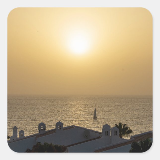 Stille Quadratischer Aufkleber (Vorderseite)