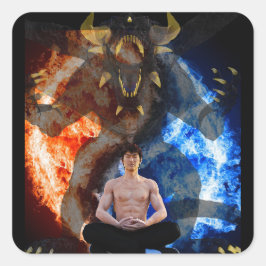 Stille Quadratischer Aufkleber