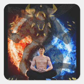 Stille Quadratischer Aufkleber