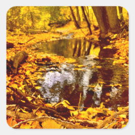 Stille Reflexion Quadratischer Aufkleber