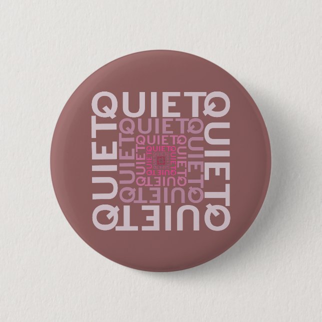 Stille rosa Word-Cloud Button (Vorderseite)