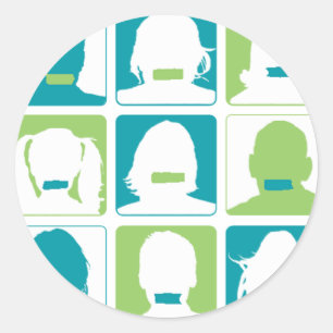 Stille Runder Aufkleber