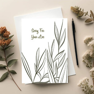 Stille Schilfrohre – Botanische Beileidskarte Karte