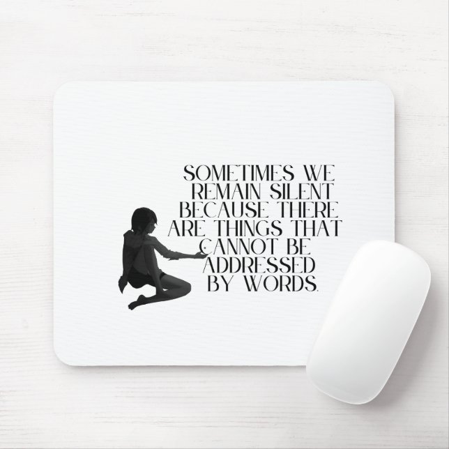 Stille Schmerzen - Minimalistisches Design für emo Mousepad (Mit Mouse)