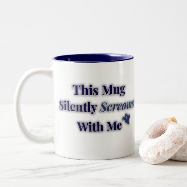 Stille Schreie Tasse - Funny Emotional Gift (Mit Donut)