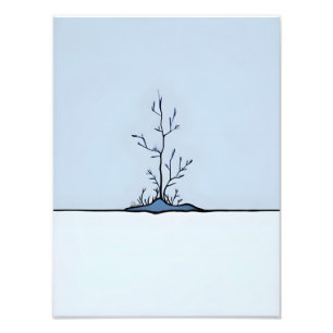 Stille Sentinel im Schnee Fotodruck