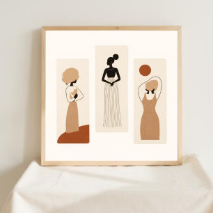 Stille Stärke – Abstrakte feminine Linienkunst I Poster