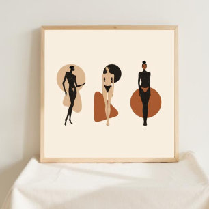 Stille Stärke – Abstrakte feminine Linienkunst XIV Poster