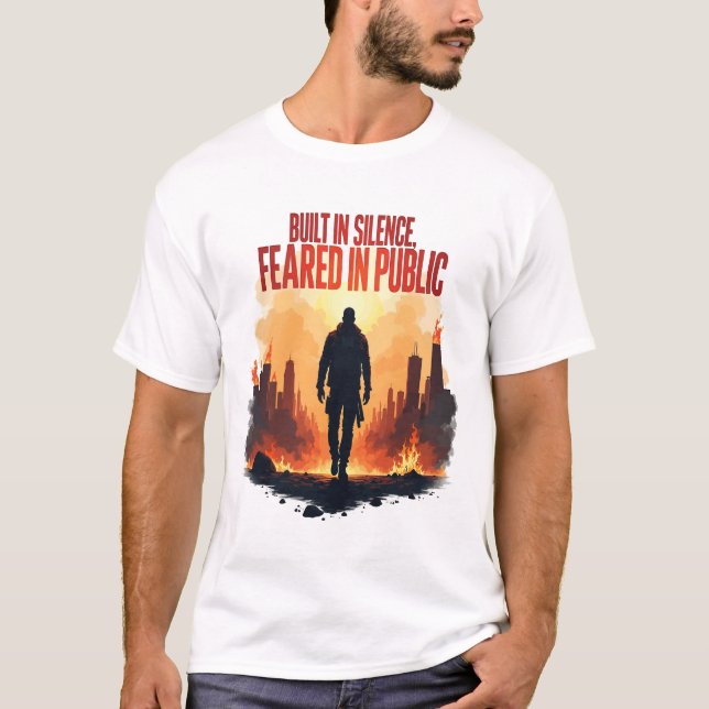 Stille Stärke - Gritty Cyberpunk-Comic-T-Shirt T-Shirt (Vorderseite)