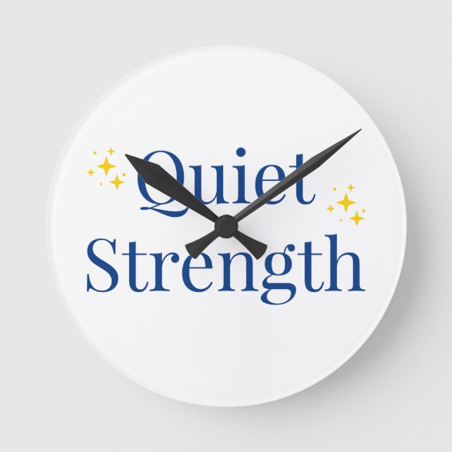 Stille Stärke Runde Wanduhr (Vorderseite)