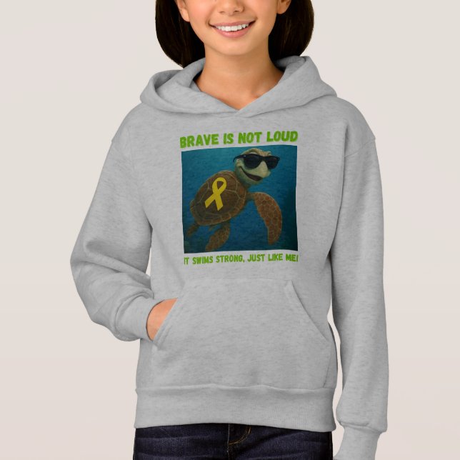 Stille Stärke Turtle Hoodie! Hoodie (Vorderseite)