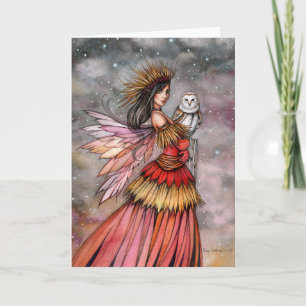 Stille Stille Märchen und Owl Fantasy Kunst Karte