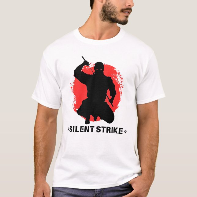 Stille Streike - Ninja-Design T-Shirt (Vorderseite)