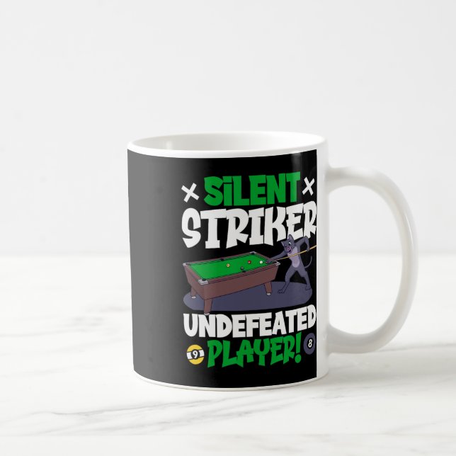 Stille Streiker - Billard und Katze Kaffeetasse (Rechts)