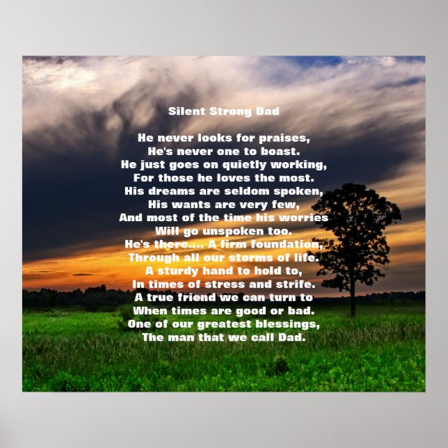 Stille Strong Vater 24" x 20" Poster (Matte) (Vorne)