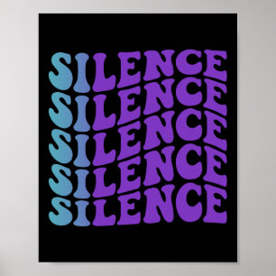 Stille Suizidprävention Depression Bewusstsein Poster
