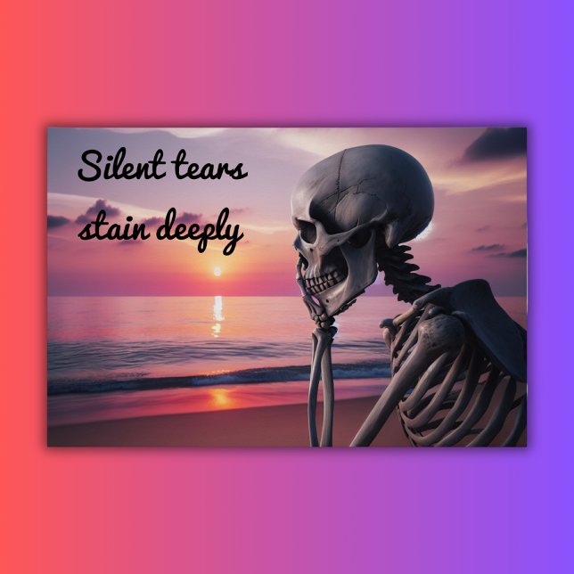 Stille Tränen färben tief | Poster (Von Creator hochgeladen)