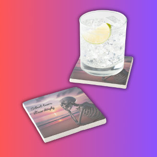 Stille Tränen färben tief   Steinuntersetzer