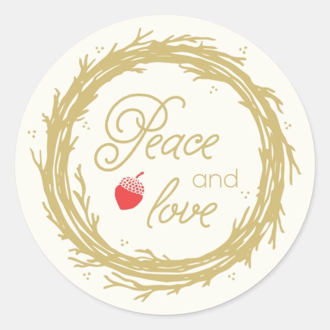 Stille und Liebe Weihnachtsgeschenke Aufkleber (Vorderseite)