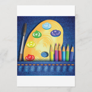 Stille und Pinsel Einladung