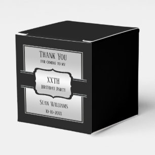 Stille und Schwarz Geburtstag des eleganten Mannes Geschenkschachtel