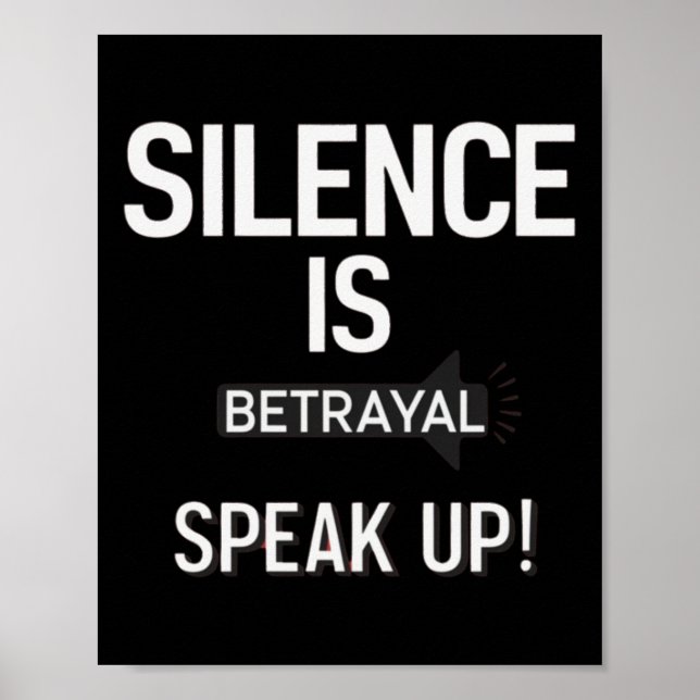 Stille Verräyal Speak Justice Sticker Poster (Vorne)