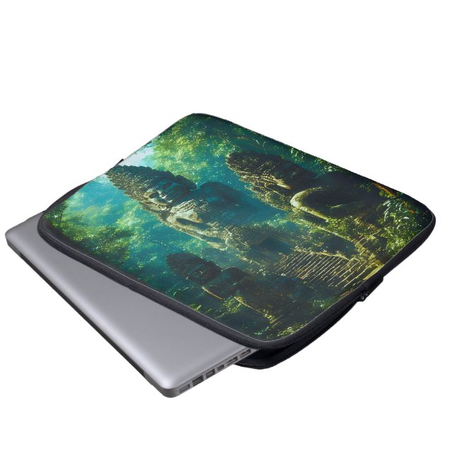 Stille Wächter Siams Laptopschutzhülle (Vorne Knopf)