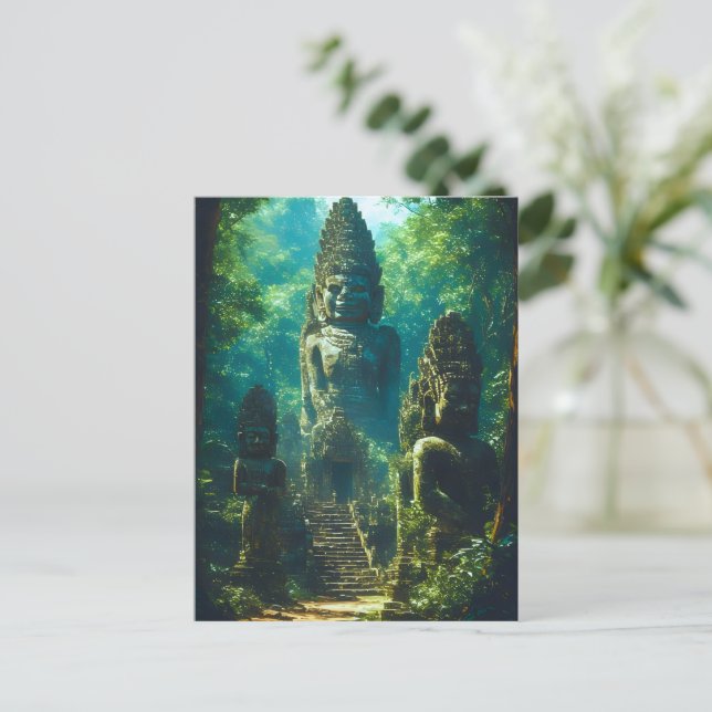 Stille Wächter Siams Postkarte (Stehend Vorderseite)