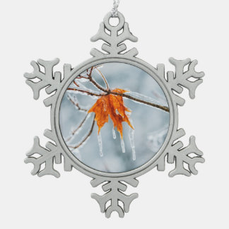 stille Wahl Schneeflocken Zinn-Ornament