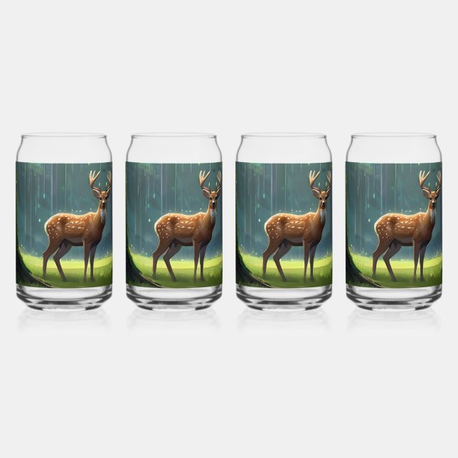 Stille Wälder Ruhe: Hirsche weiden Dosenglas (Hinten)