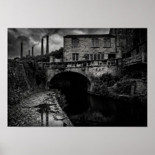 Stille Wasser, aufsteigender Rauch Poster