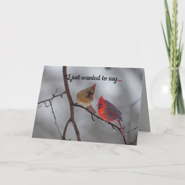 Stille Wunder: Die Karte "Ich vermisse dich". (Vorderseite)