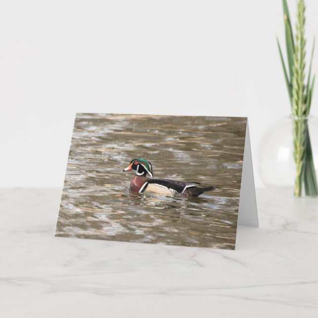 Stille Wunder leere Grußkarte Holzente Karte (Vorderseite)
