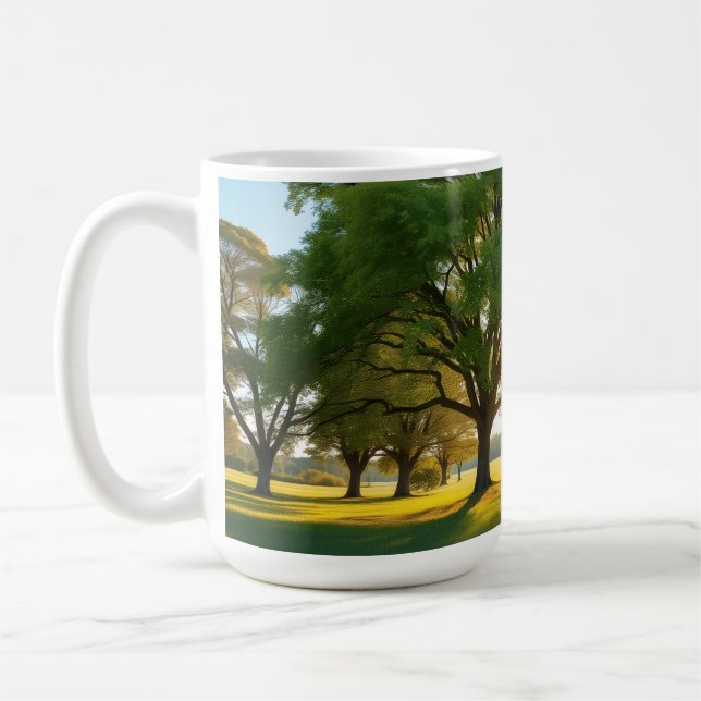 Stille Zeit mit einem großen Baum  Kaffeetasse (Links)
