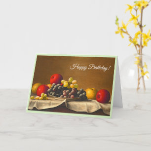 Stilleben, Äpfel, Trauben, Früchte Alles Gute zum Karte