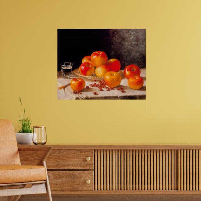 Stilleben, Äpfel und Kastanien Poster (Wohnzimmer 2)