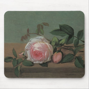 Stilleben Blumen auf einem Sims von Otto Ottesen Mousepad