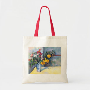 Stilleben Blumen in einer Vase von Paul Cezanne Tragetasche